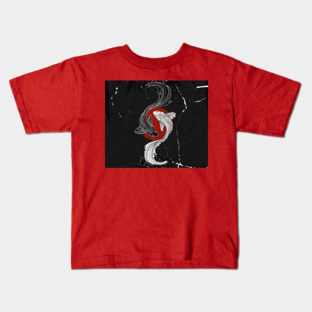 Fishes Kids T-Shirt by daghlashassan